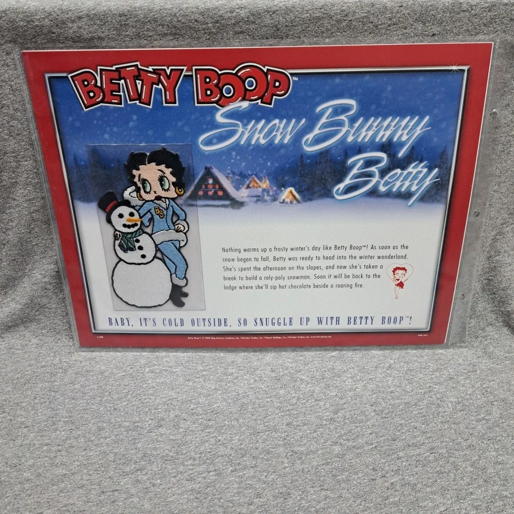Betty Boop Patch Snow Bunny Betty Clothing Bag Patch Collectible Vintage Holiday